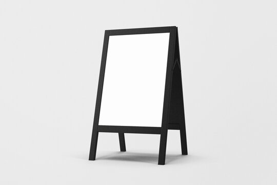 Minimal Blank A-Frame Sign Board Mockup for Outdoor Advertising