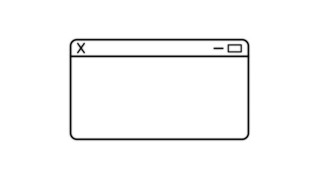 simple popup window animation with modern minimal user interface style.