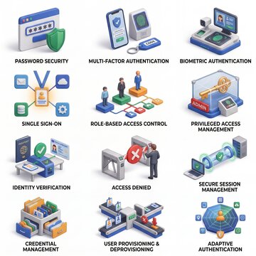 Identity and Access Security 3D Icon Collection