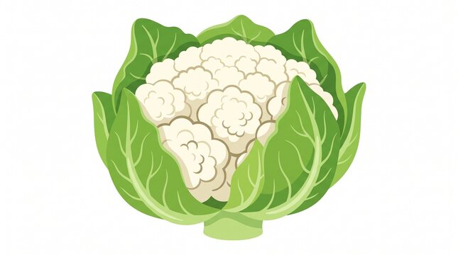 fresh cauliflower vegetable illustration