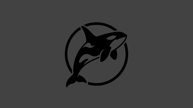 Orca killer whale symbol graphic design