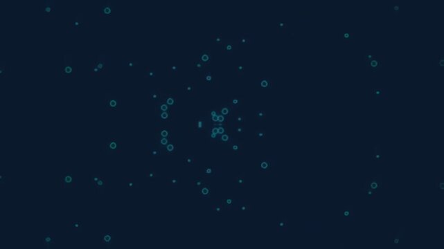 Abstract Dark Blue Background with Floating Particles and Light Effects.