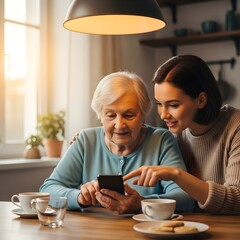 Fototapeta premium senior couple drinking coffee together