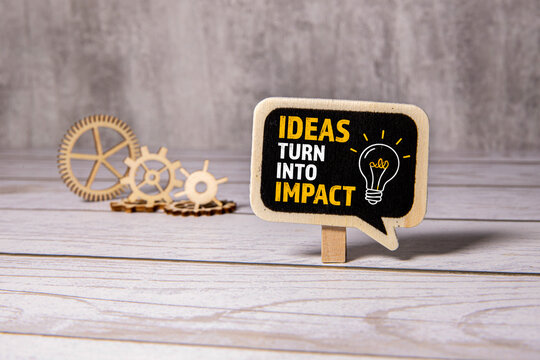Ideas Turn Into Impact, Creative Thinking, Innovation and Business Concept