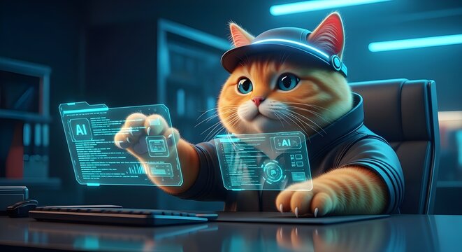cat and computer