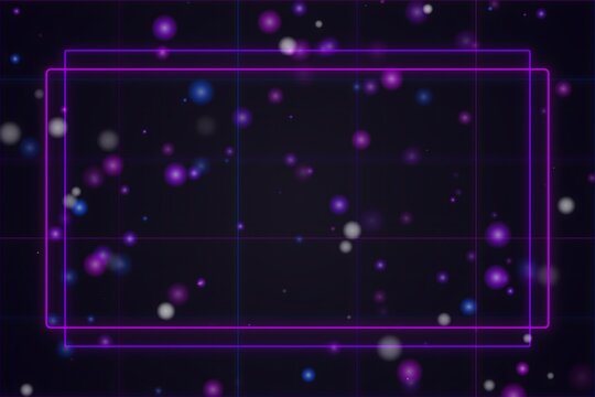 Space galaxies and stars in cosmic purple background