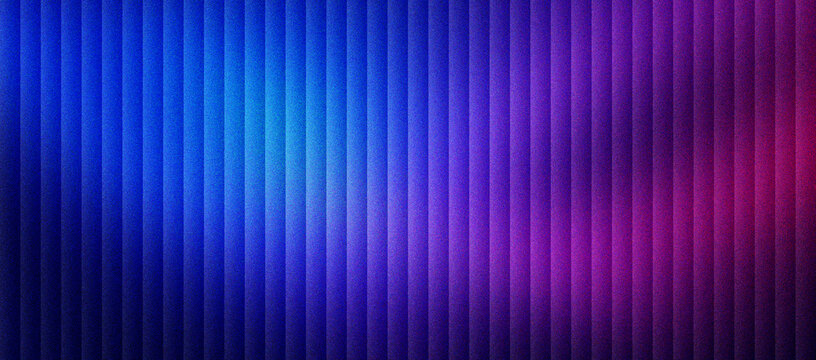 Abstract blue and purple vertical lines background, neon glowing stripes with gradient light effect, modern digital pattern for tech banners, vibrant futuristic texture for creative design.