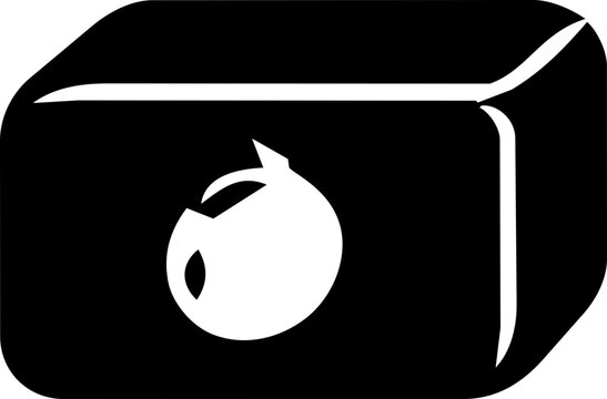 Coconut symbol icon design for World Coconut Day featuring minimalist high contrast vector graphic on solid background