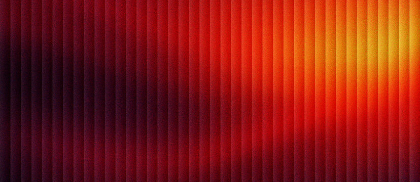 Abstract red background with vertical lines and glowing orange light. Modern geometric pattern with warm gradient texture. Minimalist linear backdrop for digital marketing and web banners.