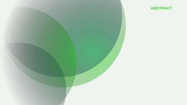 Abstract green circles geometric background design