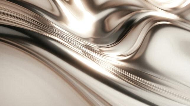 Liquid Metallic Waves Flowing Luxury Abstract Background