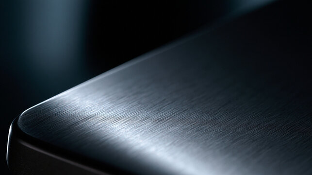 Brushed Metal Surface with Sleek Lighting and Modern Texture