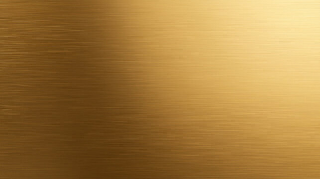 Brushed Gold Metallic Texture Background with Light Gradient