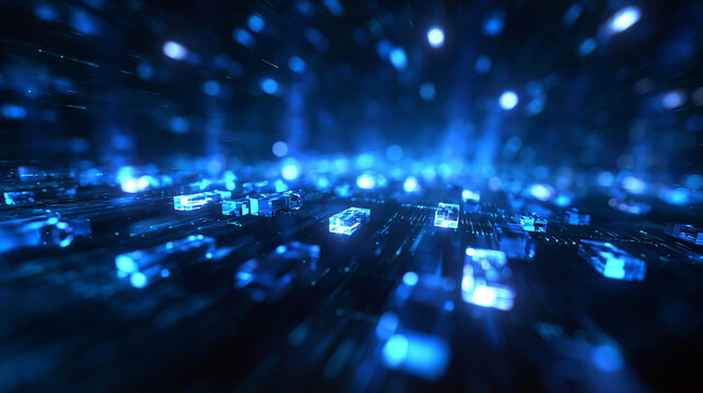 Futuristic Digital Big Data and Quantum Computing Background