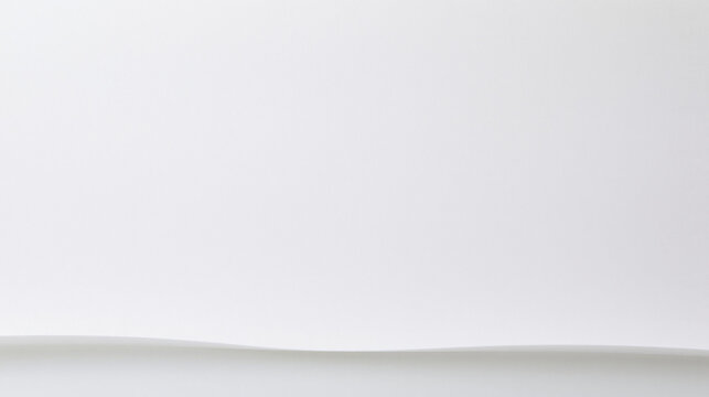 Minimalist White Background with Subtle Curved Paper Layer