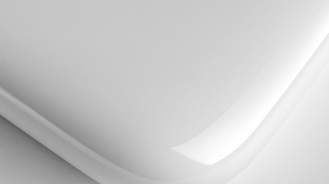 Abstract Smooth White Curved Glossy Surface Background