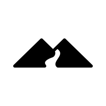Mountains Icon Vector Symbol Design Illustration