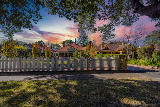 Suburban residential Brick house in Sydney  NSW Australia 