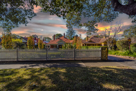 Suburban residential Brick house in Sydney  NSW Australia 