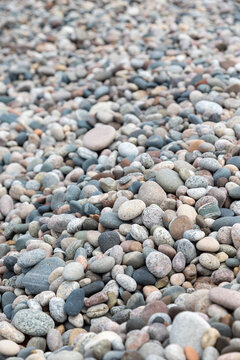 Rounded rocks on the southern shore of Lake Superior