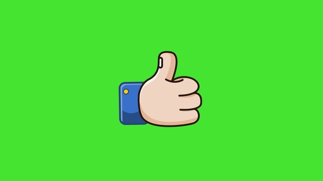Animated thumbs up on Green Screen Chroma Key