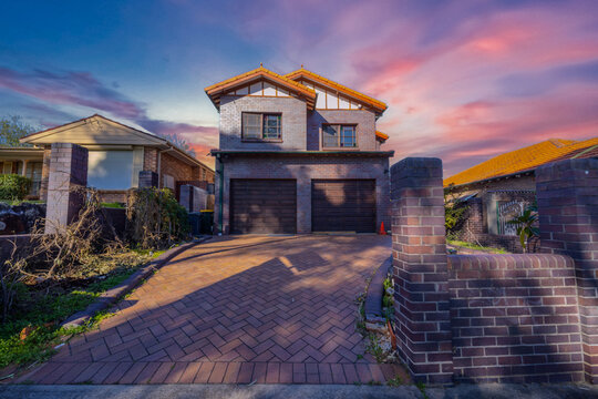Suburban residential Brick house in Sydney  NSW Australia 