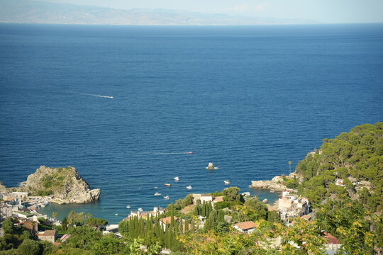 Scenic coastline of Taormina Sicily