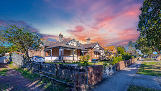 Suburban residential Brick house in Sydney  NSW Australia 