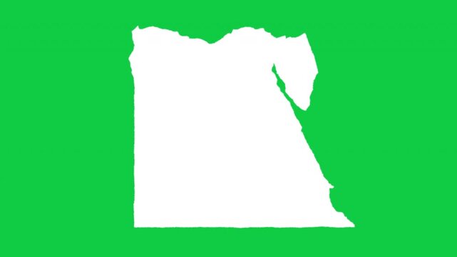 Egypt wiggle animation map loop green background