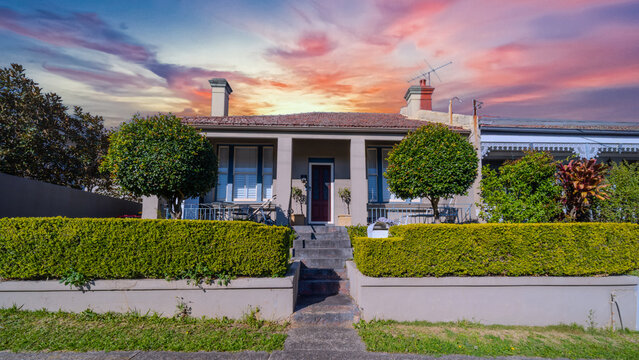 Suburban residential Brick house in Sydney  NSW Australia 