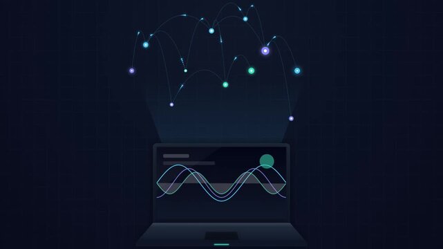 Global Network Workspace with Digital Connectivity and Remote Communication Motion Graphic