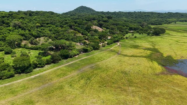 Suchitoto landscape with green hills