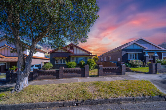 Suburban residential Brick house in Sydney  NSW Australia 
