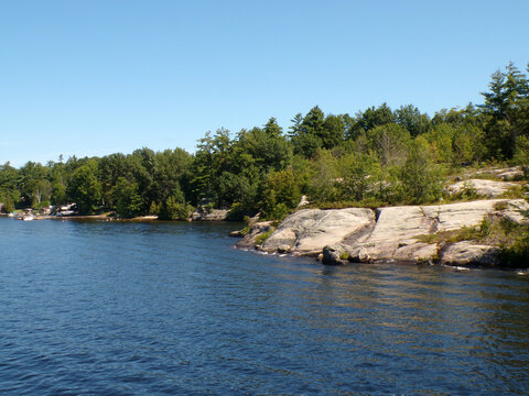 Summer landscape of lake Muskoka