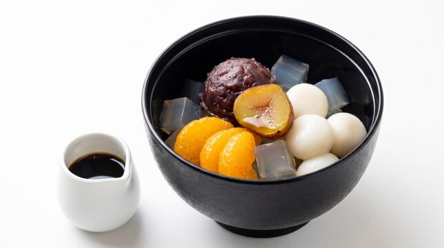 Shiratama anmitsu with chestnut