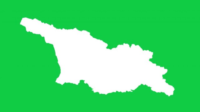 Georgia wiggle animation map loop green background