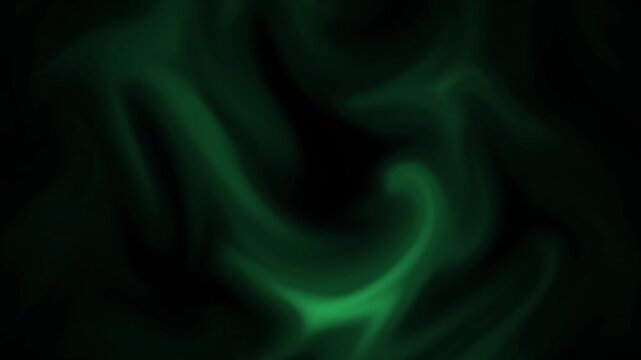 Green smoke abstract background flowing loop animation video