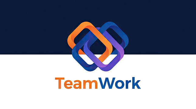 TeamWork logo with interlocking colorful geometric loops