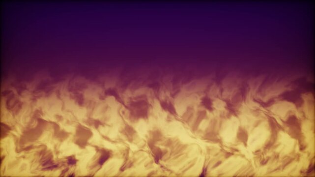 Fire background loop animated glowing yellow flames on purple 4K