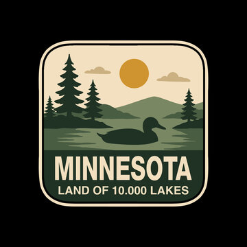 Vintage Minnesota Land of 10,000 Lakes Badge