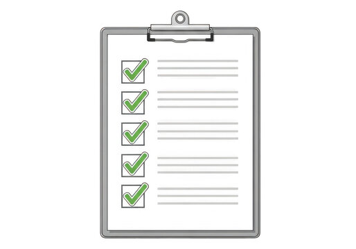 Clipboard with checklist and notes