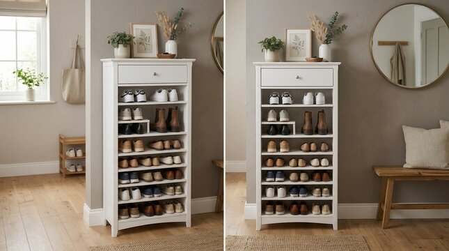 White shoe cabinet