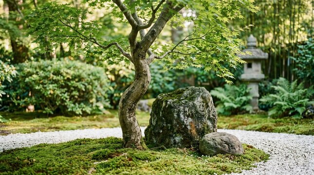 Japanese stone garden
