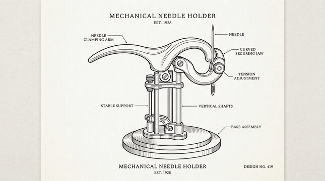 Mechanical needle holder