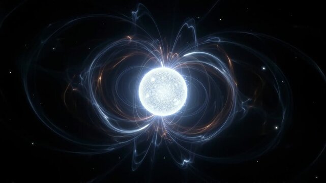 Glowing hot plasma flowing intensely around a highly magnetic magnetar star