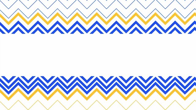 Colorful zigzag lines pattern with blue and yellow highlights