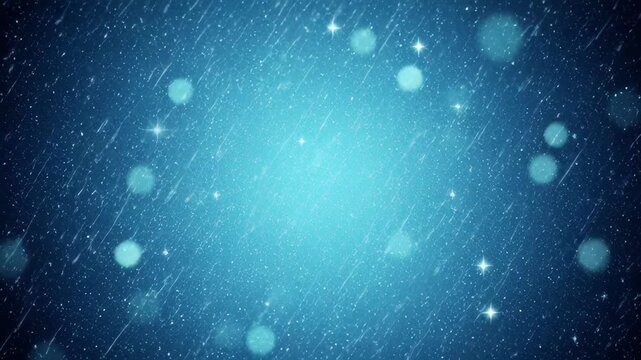 Abstract blue light sparkle graphic background with glow bokeh texture festive design, dark blue radiant center and soft star shine, calm winter night scene for SEO friendly visual use