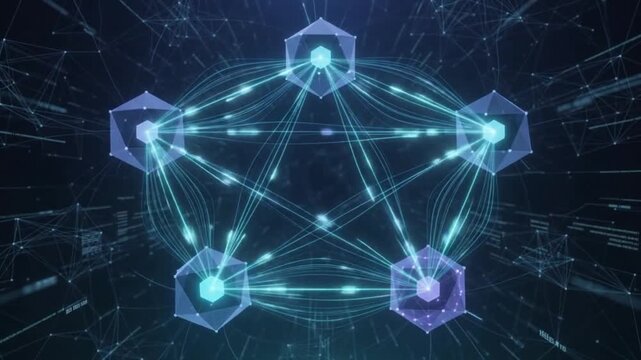 Multiple autonomous AI agents independently analyze information and exchange results to reach a coordinated consensus in a distributed intelligent system.