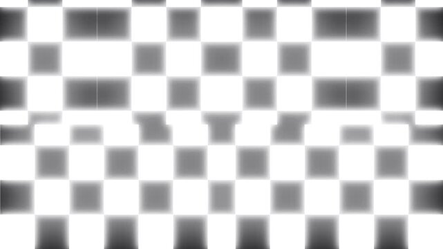Abstract checkerboard pattern transitions with black bar overlay for dynamic graphic backgrounds