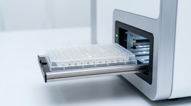 Antimicrobial resistance testing device with microplate tray for laboratory analysis and research clinical microbiology and pharmaceutical studies